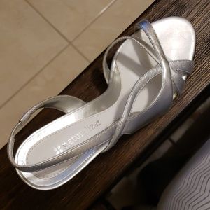 Naturalizer silver sandal heels